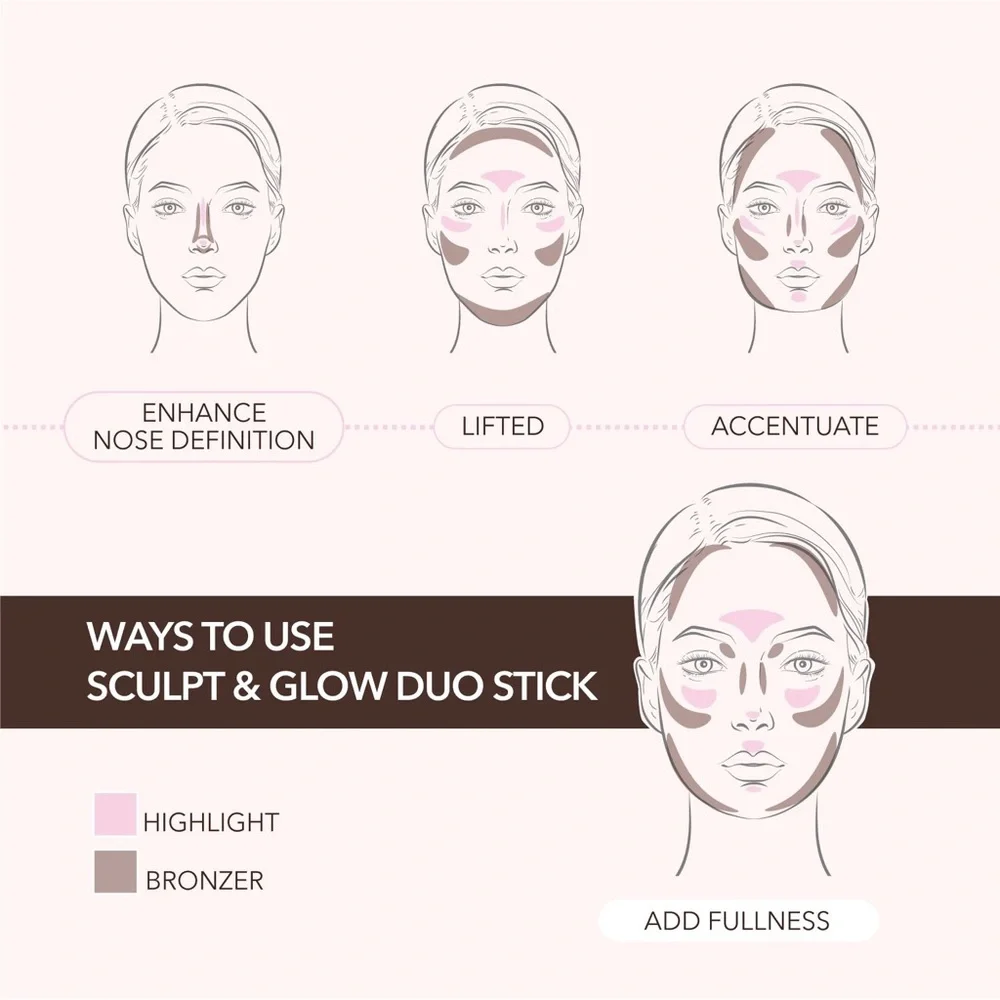 Moira Cosmetics Sculpt & Glow Duo Stick (100, Fun Day Out)